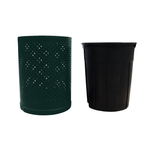 32 Gallon 1 Piece Perforated Receptacle, Round (liner included) preview 1