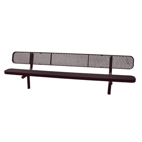 8’ Bench With Back Expanded Metal, Direct Bury preview 1