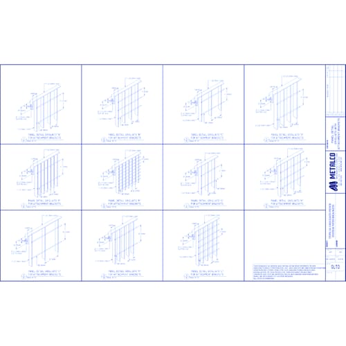 preview of Grigliato Panel Types Shown w. Bracket-Style Attachment