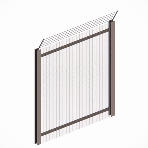 SecureMesh™ 3-Rail Welded Wire Security Fence - Barbed Wire (AVBD 1001)