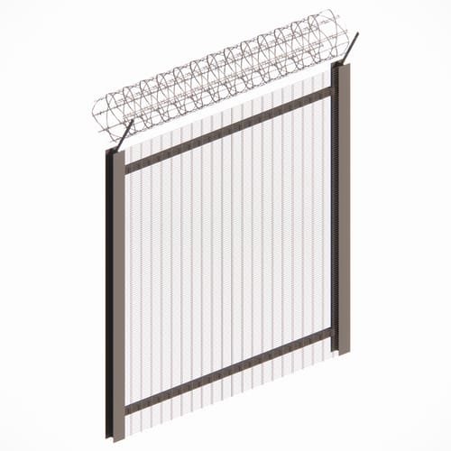 SecureMesh™ 3-Rail Welded Wire Security Fence - Razor Wire (AVBD 1001)