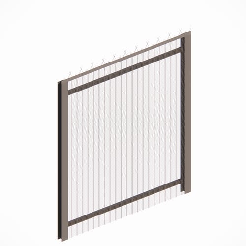 SecureMesh™ 3-Rail Welded Wire Security Fence - Top Spike (AVBD 1001)