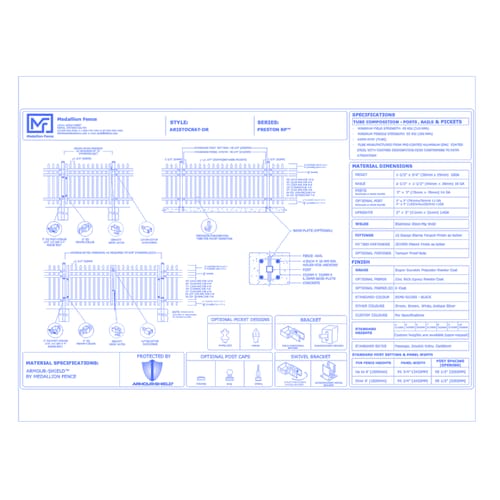 Preston-R Series Fence: ARISTOCRAT - DR