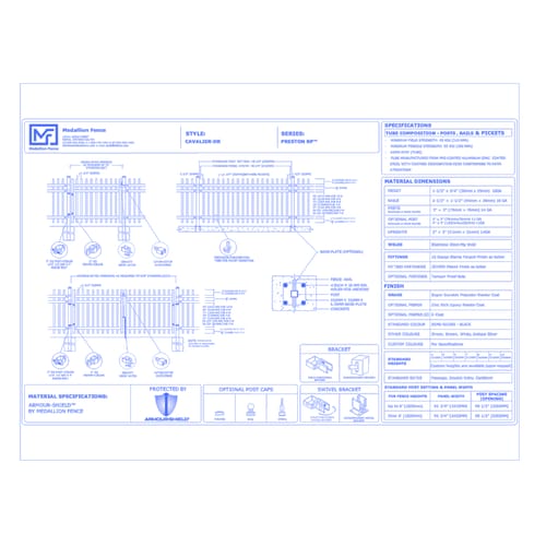 Preston-R Series Fence: CAVALIER - DR