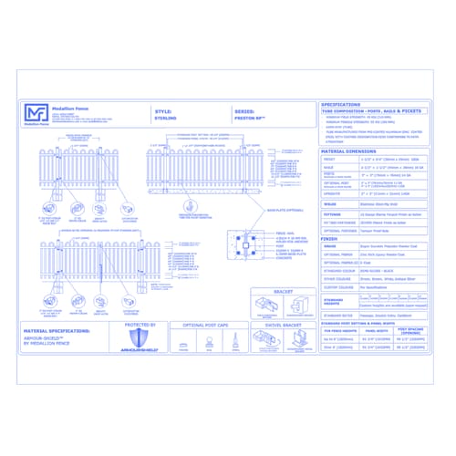 Preston-R Series Fence: STERLING