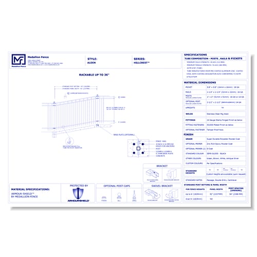 Hillcrest Series Fence: ALDEN