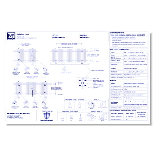 Fairmont Series Fence: ARISTOCRAT-DR