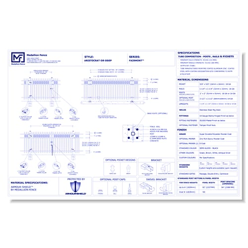 Fairmont Series Fence: ARISTROCAT-DR-DDEP