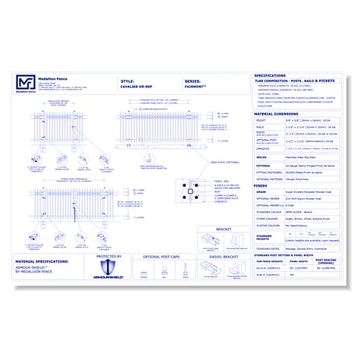 Fairmont Series Fence: CAVALIER-DR-REP