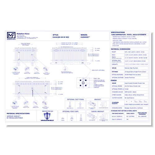 Fairmont Series Fence: CAVALIER-DR-SF-REO