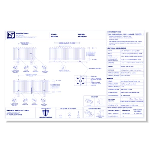Fairmont Series Fence: STERLING