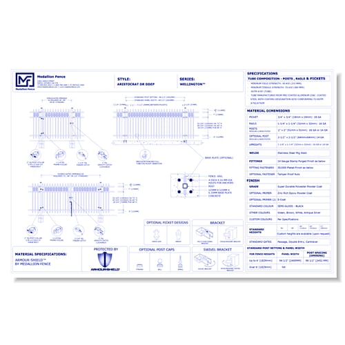 Wellington Series Fence: ARISTOCRAT-DR-DDEP