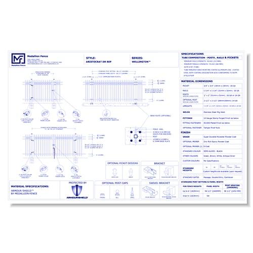 Wellington Series Fence: ARISTOCRAT-DR-REP