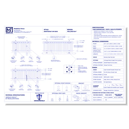 Wellington Series Fence: ARISTOCRAT-DR-SDEO
