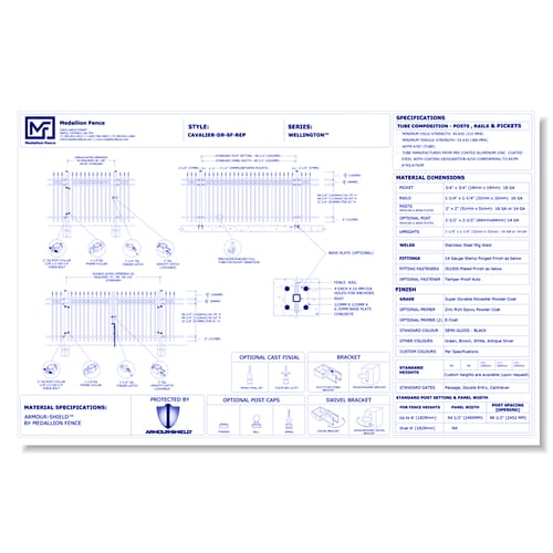 Wellington Series Fence: CAVALIER-DR-SF-REP