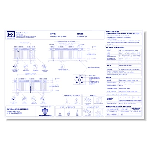 Wellington Series Fence: CAVALIRE-DR-SF-DDEP