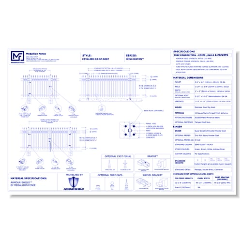 Wellington Series Fence: CAVALIRE-DR-SF-SDEP