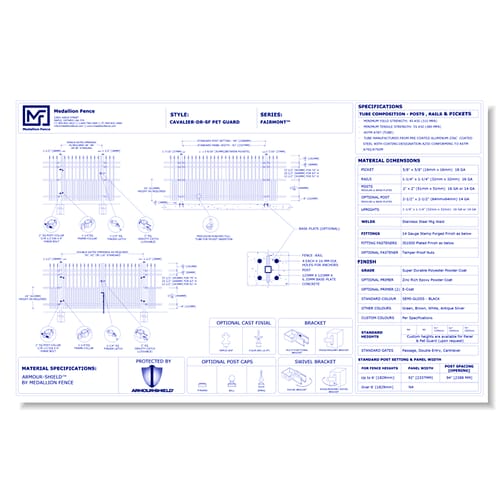 Pet Guard Series Fence: CAVALIER-DR-SF