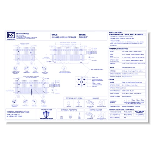 Pet Guard Series Fence: CAVALIER-DR-SF-REO