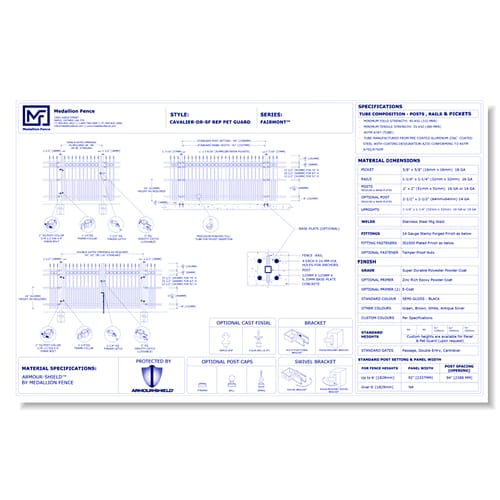 Pet Guard Series Fence: CAVALIER-DR-SF-REP