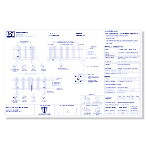 Oxford .75 Series Fence: CAVALIER-DR