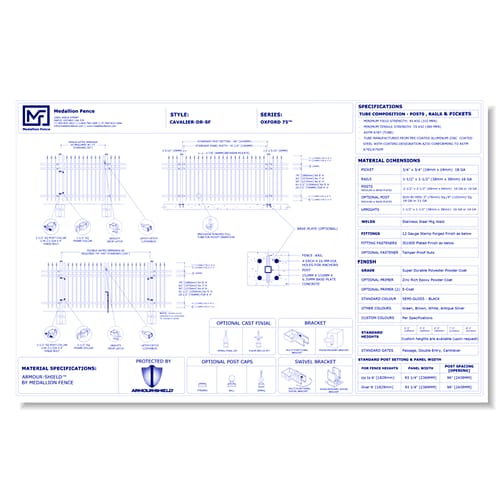 Oxford .75 Series Fence: CAVALIER-DR-SF