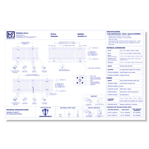 Oxford .75 Series Fence: STERLING
