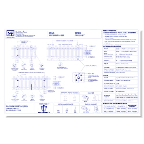 Preston-R Series Fence: ARISTOCRAT-DR-REO