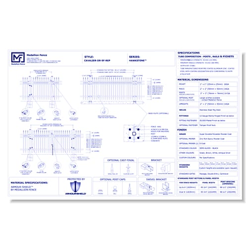 Hawkstone Series Fence: CAVALIRE-DR-SF-REP