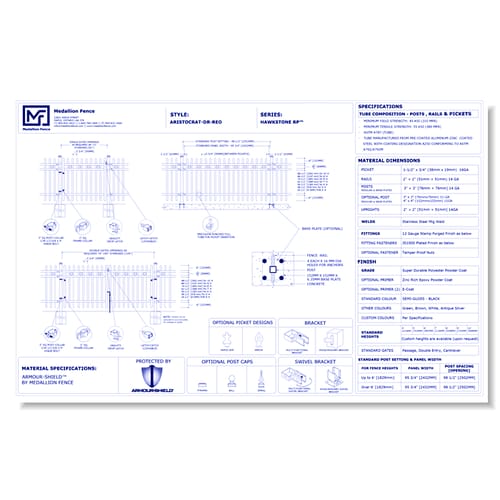 Hawkstone-R Series Fence: ARISTOCRAT-DR-REO