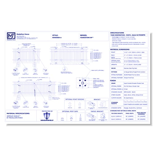Hawkstone-R Series Fence: WINDSOR-A