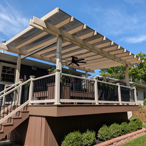 10' x 20' Freestanding Covered Vinyl Pergola preview 11