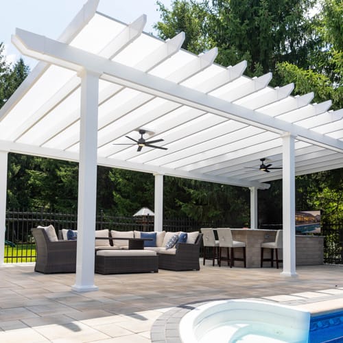 20' x 20' Freestanding Covered Vinyl Pergola preview 2