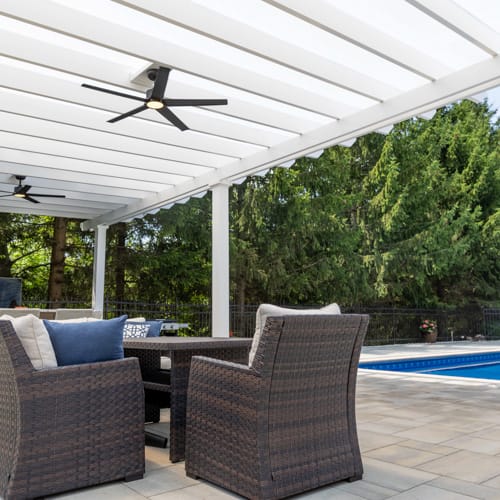 16' x 20' Freestanding Covered Vinyl Pergola
