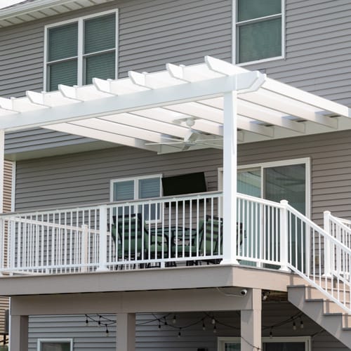 12' x 16' Attached Covered Vinyl Pergola preview 2