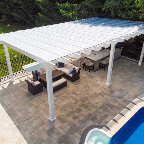 12' x 12' Freestanding Covered Vinyl Pergola preview 3