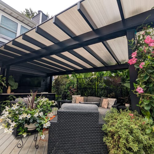 12' x 12' Freestanding Covered Vinyl Pergola preview 6