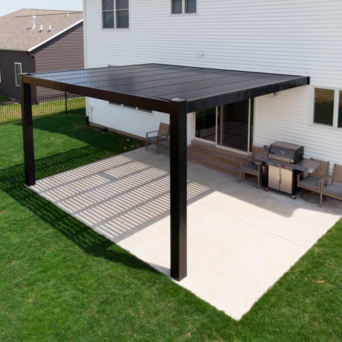 12' x 12' Modern Attached Vinyl Pergola preview 2