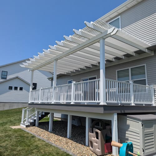 10' x 20' Traditional Attached Vinyl Pergola preview 7