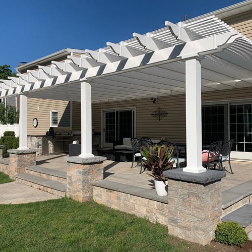 20' x 20' Traditional Attached Vinyl Pergola preview 6