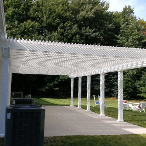 20' x 20' Traditional Attached Vinyl Pergola preview 7
