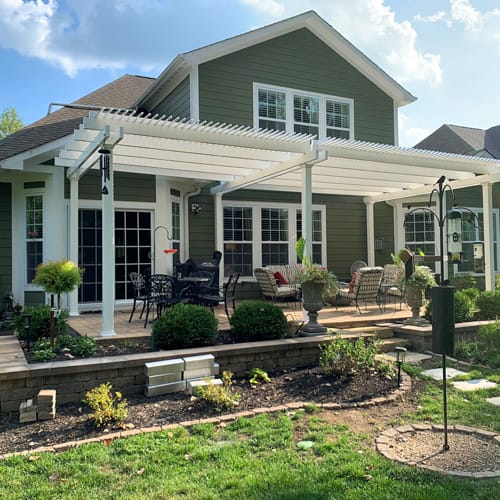 20' x 20' Traditional Freestanding Vinyl Pergola