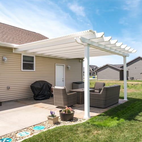 12' x 16' Traditional Attached Vinyl Pergola preview 9