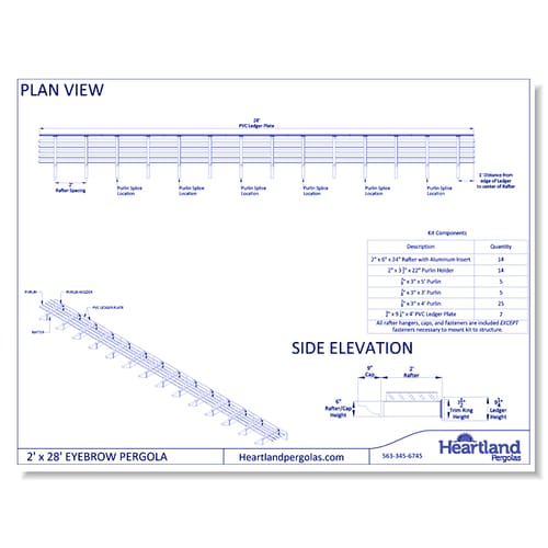 28' Eyebrow Pergola
