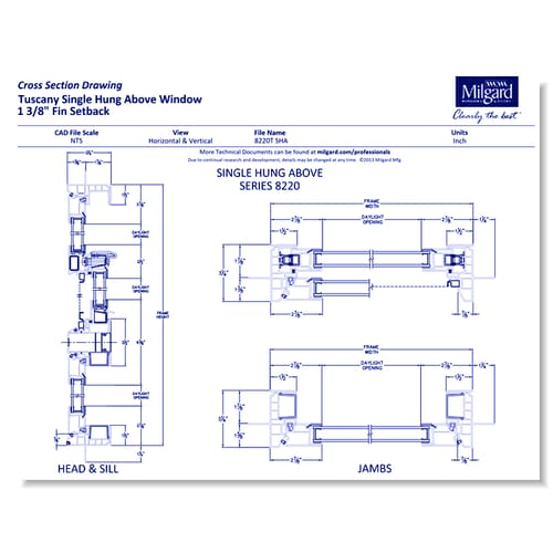 V400 Tuscany® Series - Single Hung Window