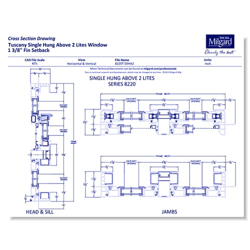 V400 Tuscany® Series - Double Single Hung Window