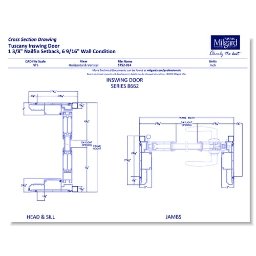 V400 Tuscany® Series - In-Swing Door