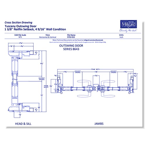 V400 Tuscany® Series - Out-Swing Door