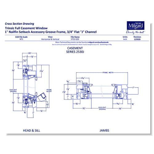 V300 Trinsic™ Series - Full Casement Window