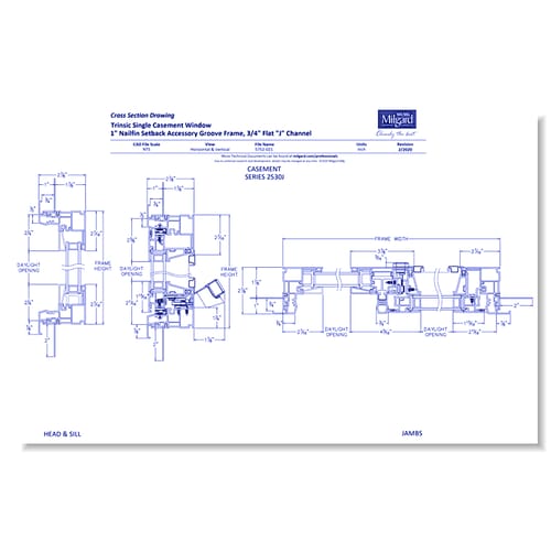 V300 Trinsic™ Series - Single Casement Window